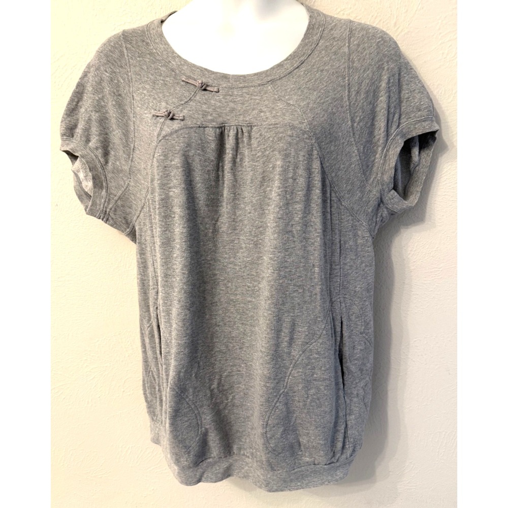 Tsumori Chisato Pullover short Sleeve Sweatshirt Top Long size ~L pockets gray